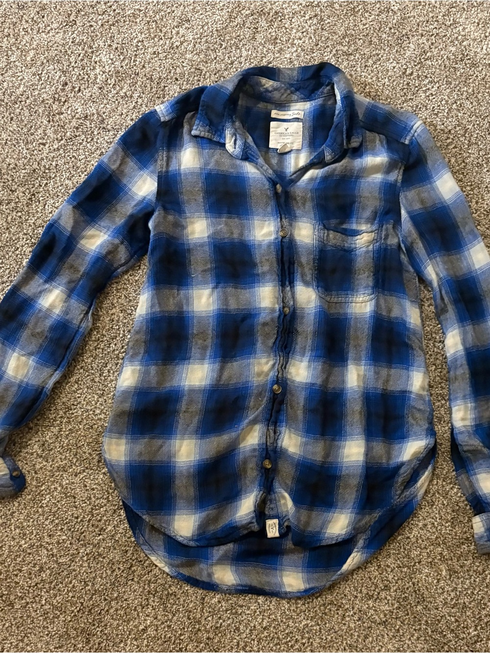 Lot of 15 American Eagle Outfitters Flannels Plaid Button-Down Shirts - Picture 14 of 16